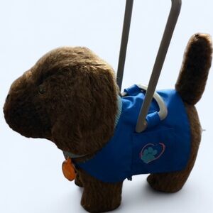 American Girl Doll Dog Chocolate Chip with Blue Vest